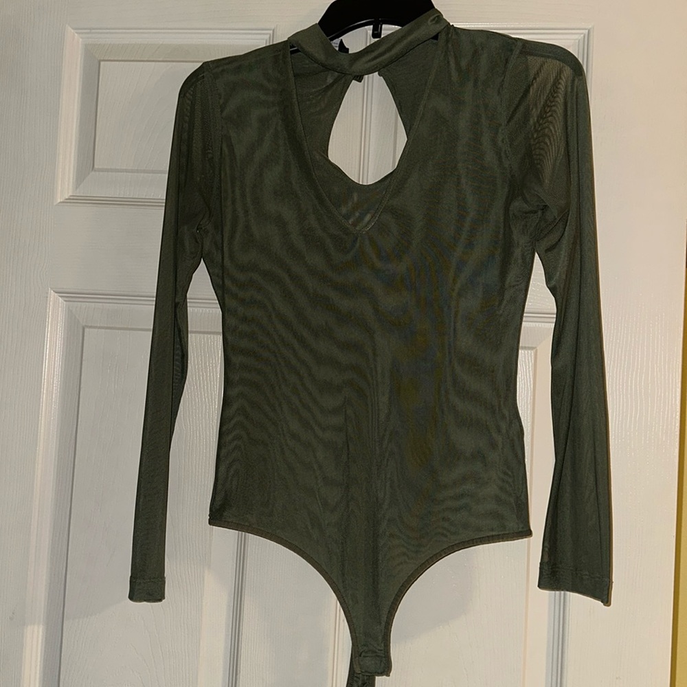 Bebe Green Bodysuit